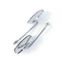 WHITES MIRRORS -  APRILIA SCARABEO - CHROME (PAIR)