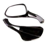 WHITES MIRRORS - SUZUKI AN125 BLACK (PAIR)