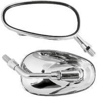 MOTORCYCLE SPECIALTIES UNIVERSAL SMALL OVAL MIRROR - CHROME