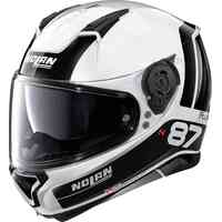 NOLAN N-87 PLUS DISTINCTIVE WHITE BLACK