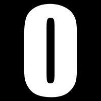 WHITES RACE NUMBER - WHITE #0 (10 PACK)