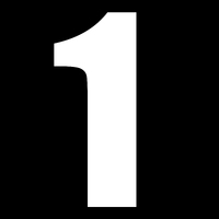 WHITES RACE NUMBER - WHITE #1 (10 PACK)