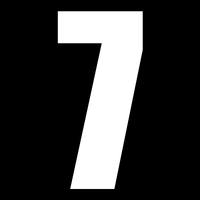 WHITES RACE NUMBER - WHITE #7 (10 PACK)