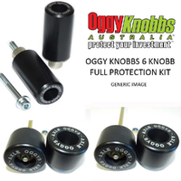 OGGY KNOBBS FRAME & FR AXLE SLIDERS BLACK - HONDA CB600R 24-25'