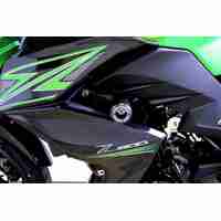 OGGY KNOBS FRAME SLIDERS BLACK - KAWASAKI NINJA 300 '12-17