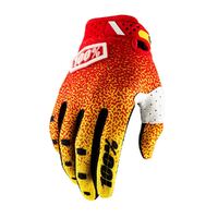100% RIDEFIT GLOVES YELLOW RED