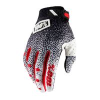 100% RIDEFIT GLOVES BLACK WHITE