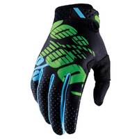 100% RIDEFIT GLOVES BLACK LIME