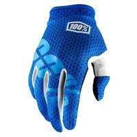 100% ITRACK GLOVES BLUE
