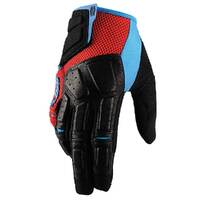 100% SIMI MTB GLOVES RED CYAN 