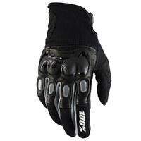 100% DERESTRICTED GLOVES BLACK GREY