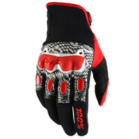 100% DERESTRICTED GLOVES BLACK WHITE RED