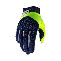 100% AIRMATIC GLOVES FLURO YELLOW NAVY