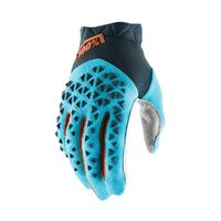 100% AIRMATIC STEEL GLOVES GREY BLUE