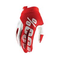 100% ITRACK GLOVES RED WHITE