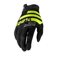 100% ITRACK GLOVES FLURO YELLOW BLACK