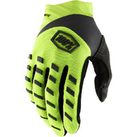 100% AIRMATIC YOUTH GLOVES FLURO YELLOW BLACK 