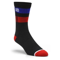 100% FLOW PERFORMANCE SOCKS BLACK RED