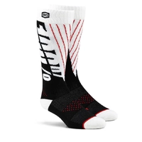 100% TORQUE COMFORT MOTO SOCKS BLACK WHITE