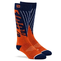 100% TORQUE MOTO SOCKS NAVY ORANGE
