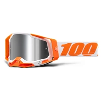 100% RACECRAFT2 GOGGLE ORANGE MIRROR SILVER FLASH LENS