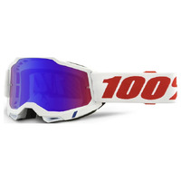 100% ACCURI 2 GOGGLE PURE W/ MIRROR RED BLUE LENS