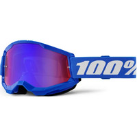 100% STRATA2 GOGGLE BLUE MIRROR BLUE LENS