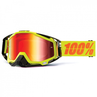 100% RACECRAFT GOGGLE ATTACK YELLOW MIRROR RED LENS