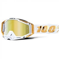 100% RACECRAFT GOGGLE LTD MIRROR GOLD