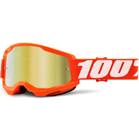 100% Strata2 Goggle w/mirror gold lens