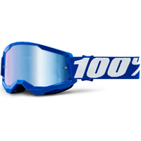 100% Strata2 Youth Goggle w/mirror blue lens