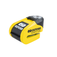 OXFORD QUARTZ XA6 ALARM DISC LOCK - YELLOW