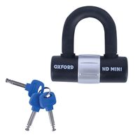 OXFORD HEAVY DUTY MINI SHACKLE PADLOCK 14MM - BLK