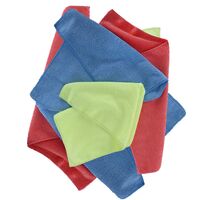 OXFORD MICROFIBRE TOWELS 6PK BLUE YELLOW RED