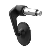 OXFORD STREET BILLET ALLOY BAR END MIRROR LEFT BLACK
