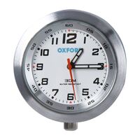 OXFORD CLOCK SILVER CASE & WHT FACE W/ BRKT 