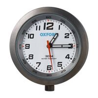 OXFORD CLOCK TITANIUM CASE & WHT FACE W/BRKT 