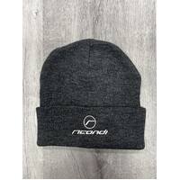 RICONDI KNITTED ACRYLIC BEANIE DARK GREY