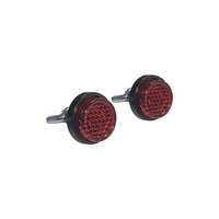 MOTORCYCLE SPECIALTIES - REFLECTOR 25MM BOLT ON RED (PAIR)