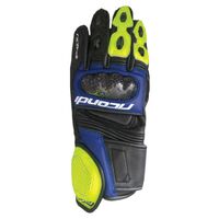 RICONDI KID RACER GLOVES BLUE FLURO YELLOW