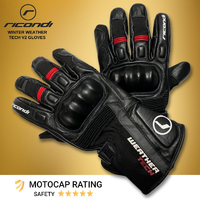RICONDI WINTER WEATHER TECH V2 GLOVES BLACK RED