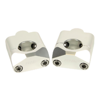 RHK UNIVERSAL TAPERED 1 1/8in BAR MOUNT - SILVER