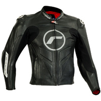 RICONDI GP EVO LEATHER JACKET BLACK GUNMETAL