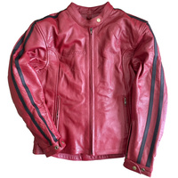 LADIES MT NEBO MAROON LEATHER JACKET