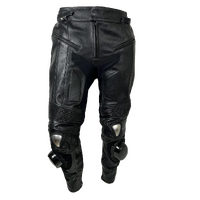 RICONDI LEATHER PANTS GP EVO BLACK GUNMETAL