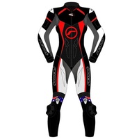 LADIES RACING SERIES 1 PIECE BLACK/WHITE/RED