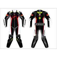 RICONDI RACING SERIES SUIT TALL - BLACK/WHITE/NEON RACE RED