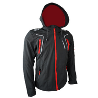 RICONDI MENS ALL SEASON SOFTSHELL JACKET BLACK RED