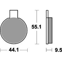 SBS 505HF FRONT/REAR PADS - CERAMIC STREET
