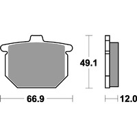 SBS 508HF FRONT/REAR PADS - CERAMIC STREET
